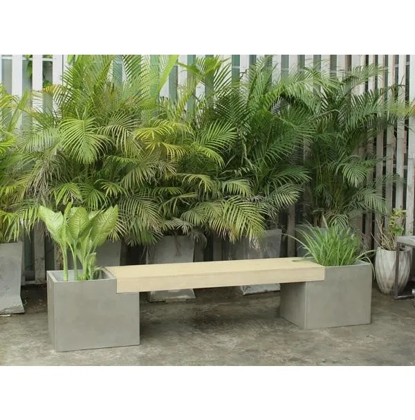 Hot  2023 Garden Concrete Furniture Natural Lightweight Concrete for Decoration Garden Bench