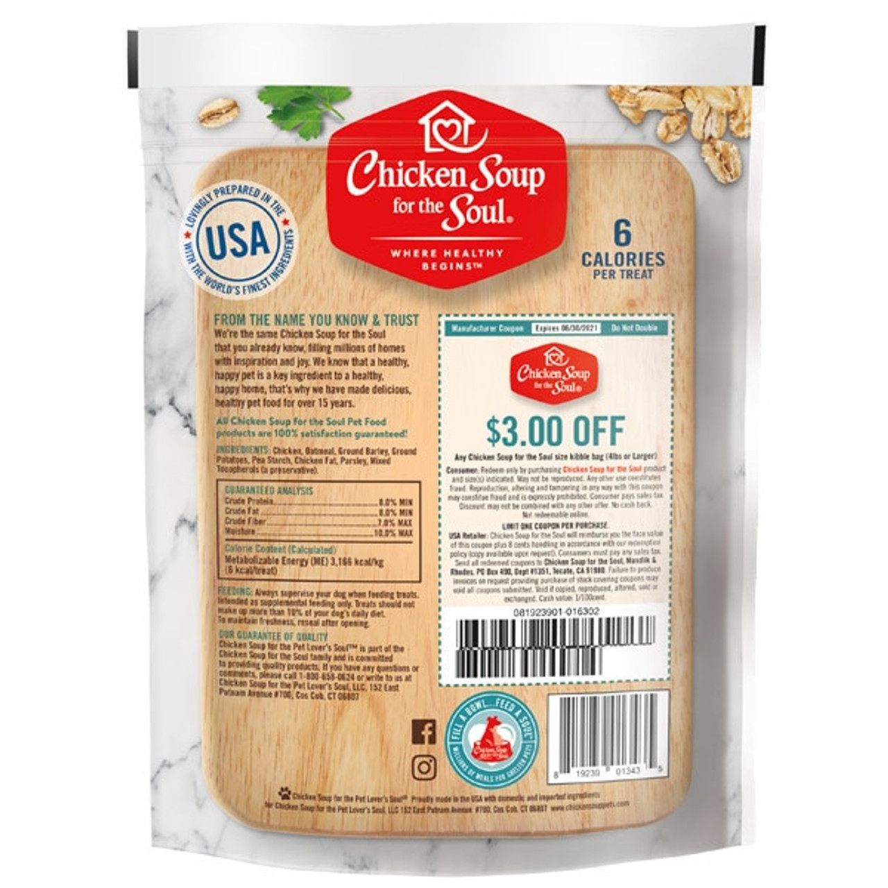 Chicken Soup for the Soul 12oz Crunchy Bites Treat Biscuits Chicken Dog Treats