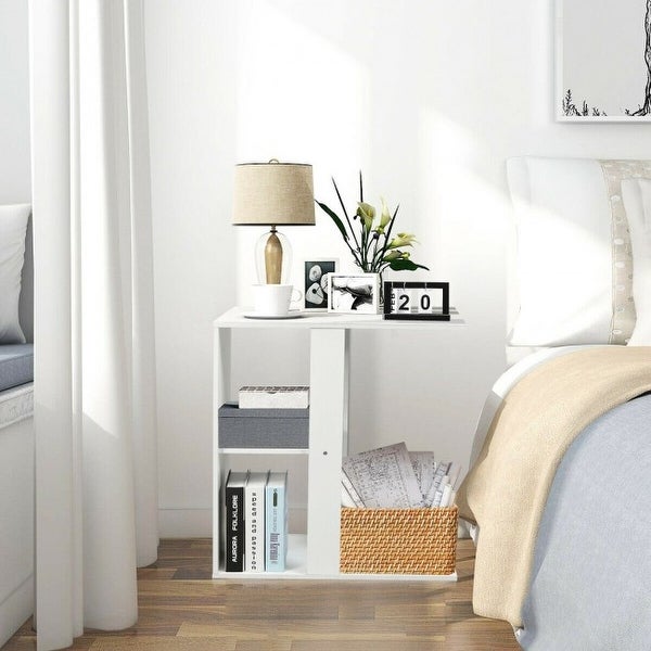 3-tier Side Table with Storage Shelf - 23.5