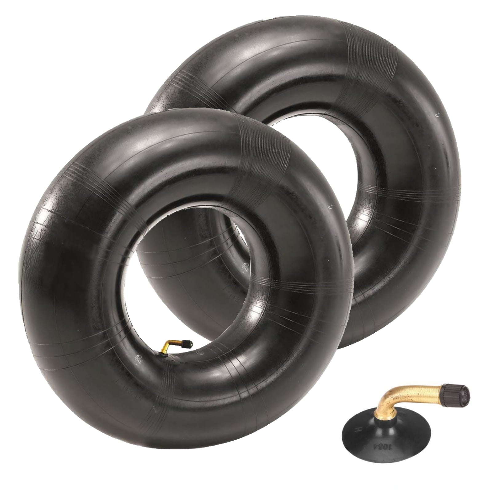 The ROP Shop | (2) Tire Inner Tubes 13x5x6 13x6.5x6 TR87 90° Bent Valve for Kubota Lawn Mower