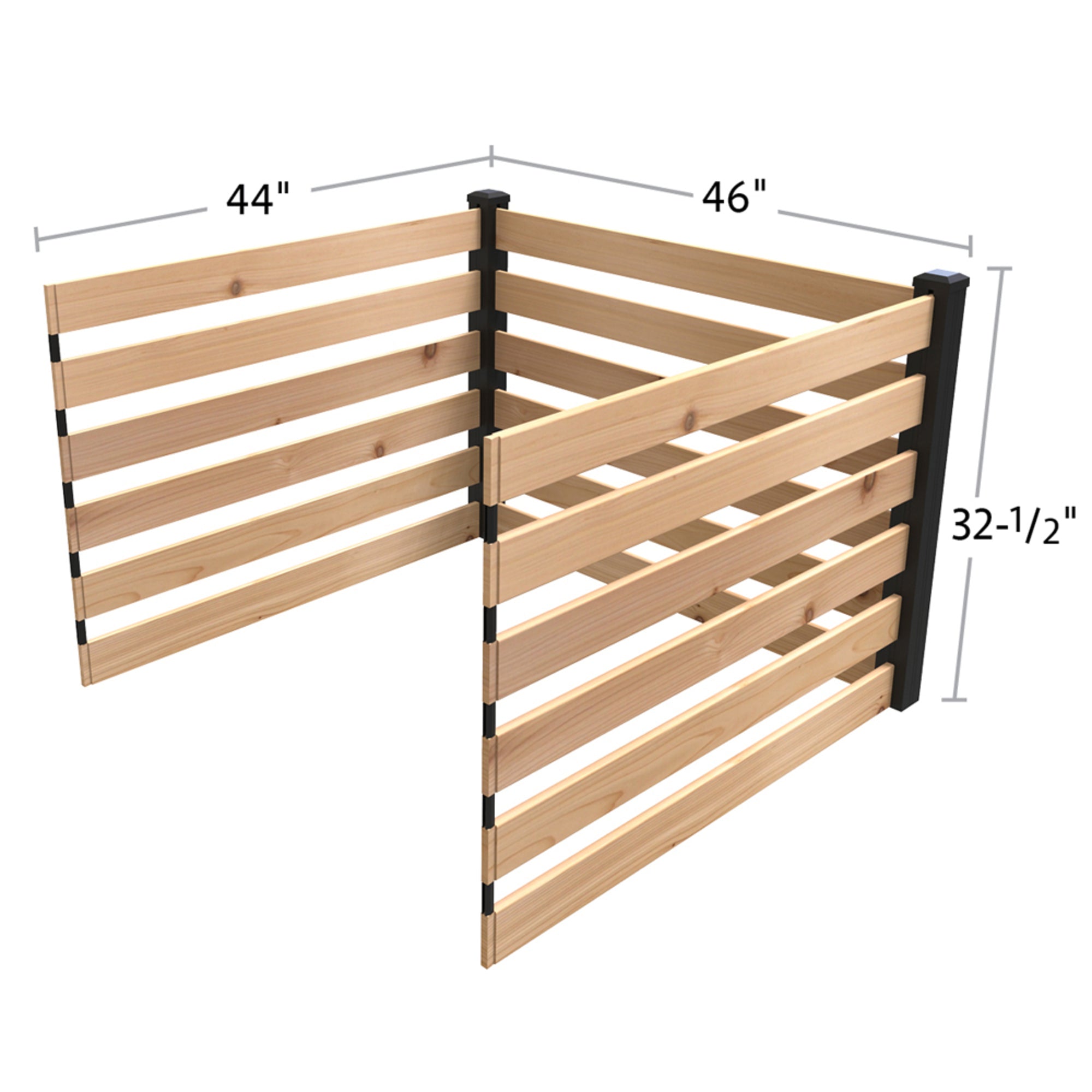 Outdoor Essentials Haven 4 ft. x 4 ft. Cedar Compost Bin Expansion Kit