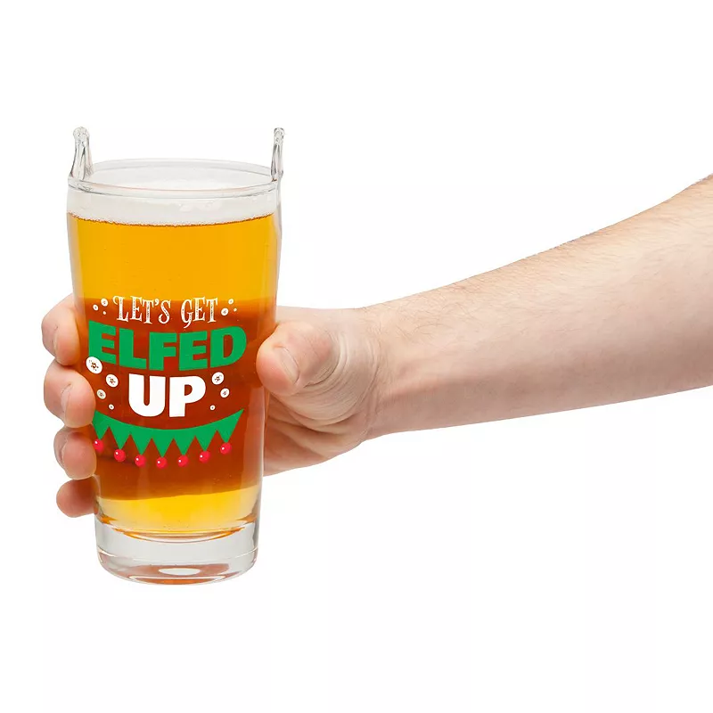 BigMouth Inc. Let's Get Elfed Up Beer Glass