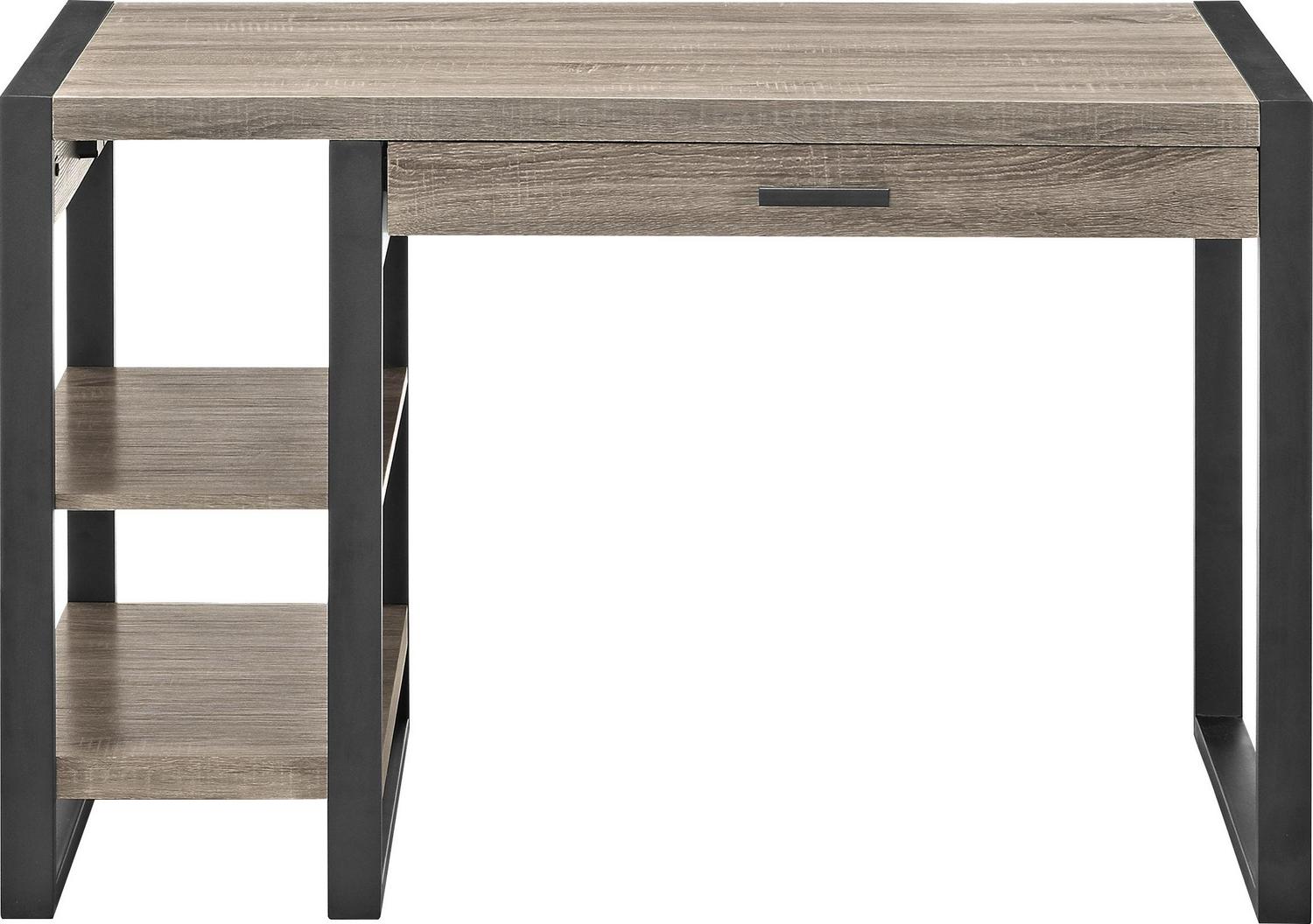 Barton Industrial 1-Drawer Driftwood Desk by River Street Designs