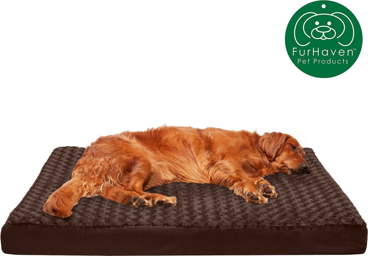 FurHaven NAP Deluxe Memory Foam Pillow Dog Bed w/Removable Cover