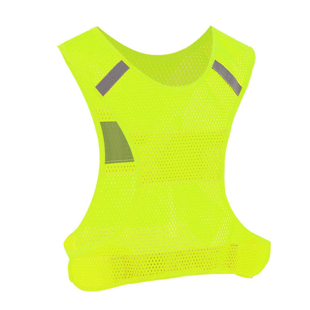 Outdoor Cycling Reflective Vest Running Vest Sports Safty Waistcoat Fluorescent Yellow Xl