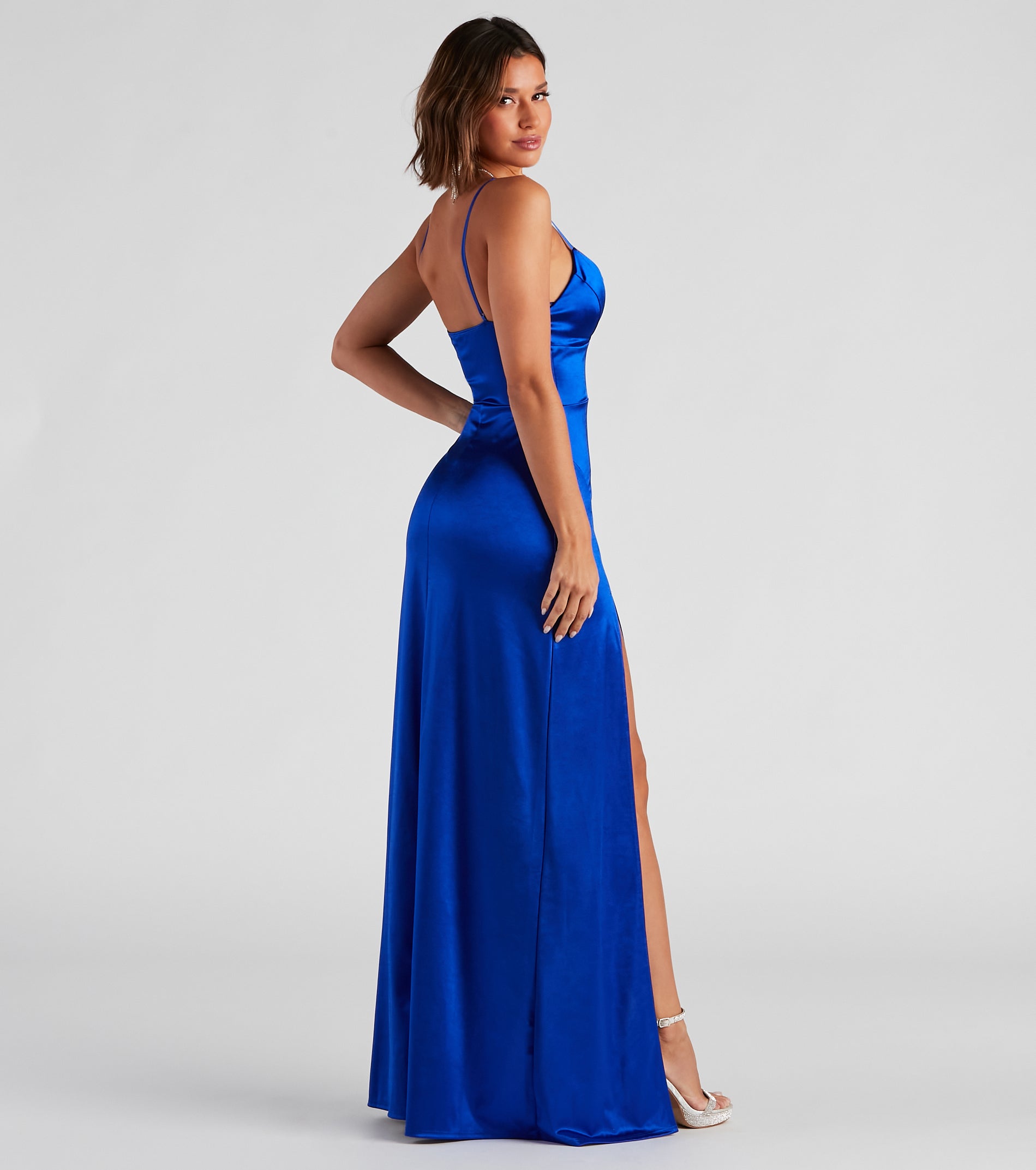 Carmen High-Slit Satin Formal Dress