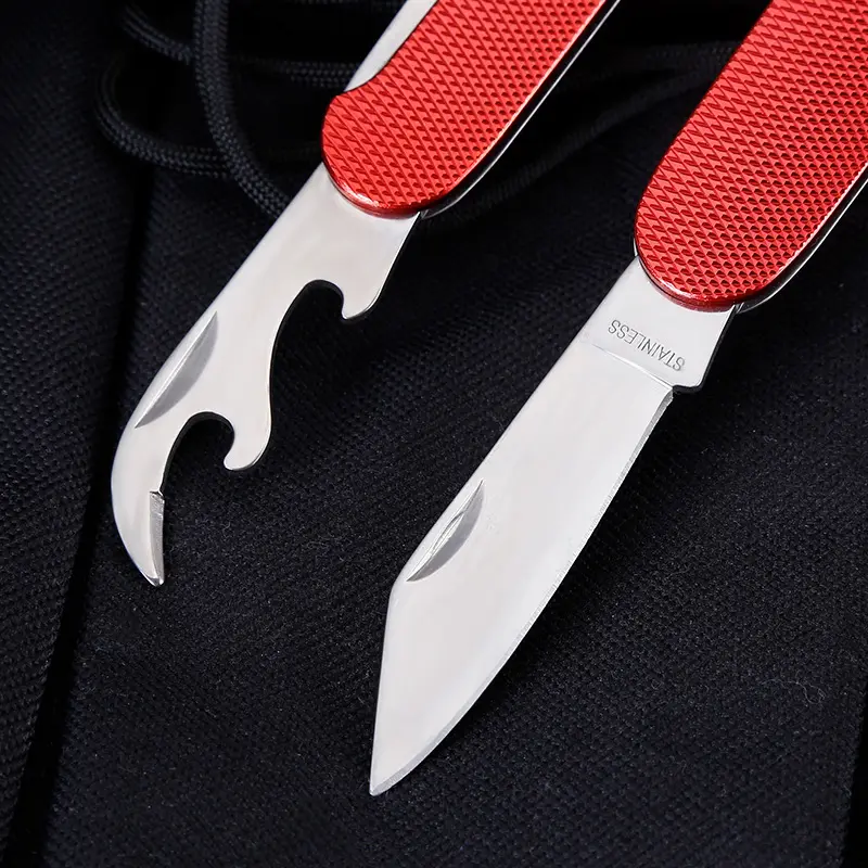 6 In 1 Travel Tableware Kit Picnic Hiking Travel Tools Camping Cutlery Stainless Steel Folding Pocket Spoon Fork Knife