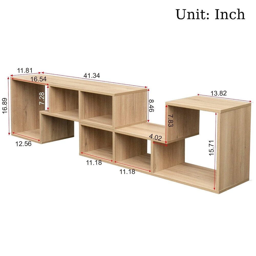 Grondin 2 Piece L Shaped TV Stand  Multi Functional Free Combination Media Console Bookshelf for Living Room Bedroom