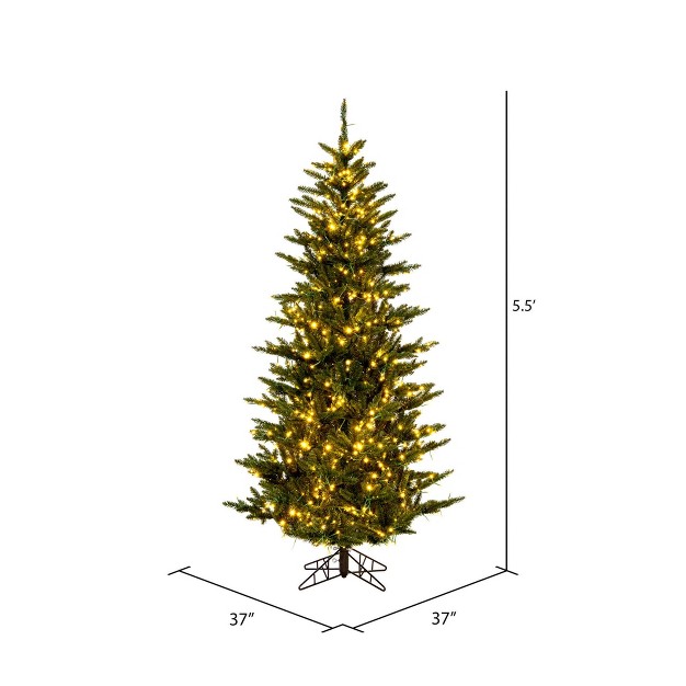 Vickerman Natural Fraser Fir Slim Artificial Christmas Tree