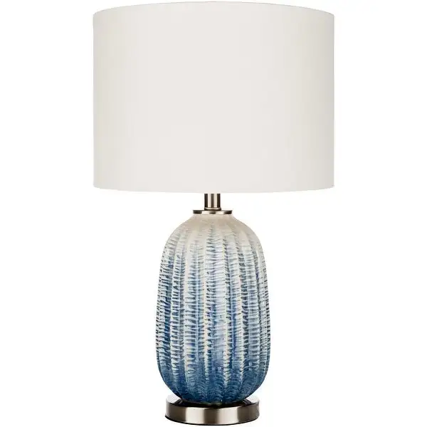 Chiarina Navy/ White Ceramic Table Lamp