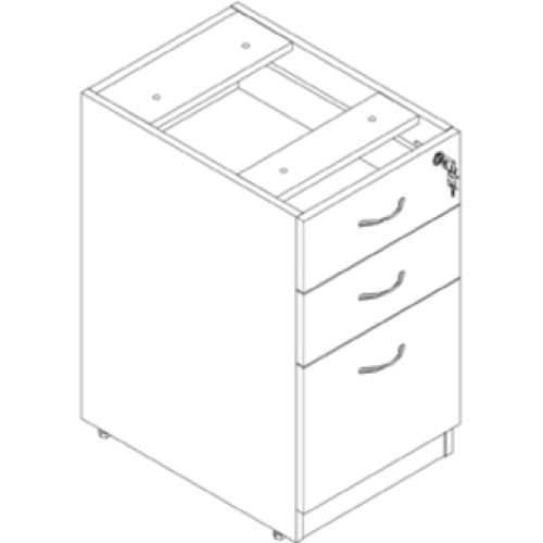 Lorell Essentials Hanging Fixed Pedestal - 3-Drawer (69604)