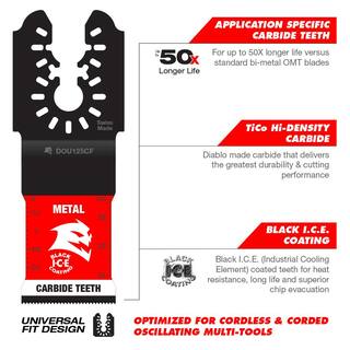 DIABLO 1-14 in. Universal Fit Carbide Oscillating Blade for Metal DOU125CF