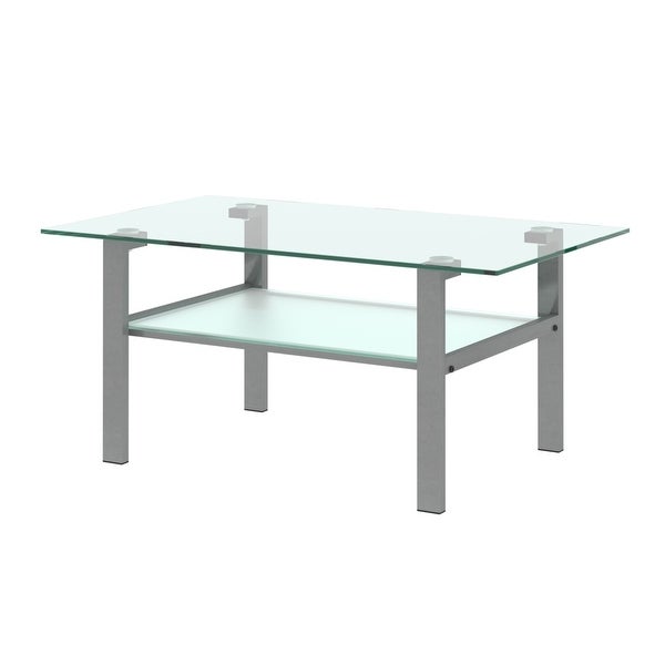 Nestfair Modern Simple Transparent Glass Coffee Table