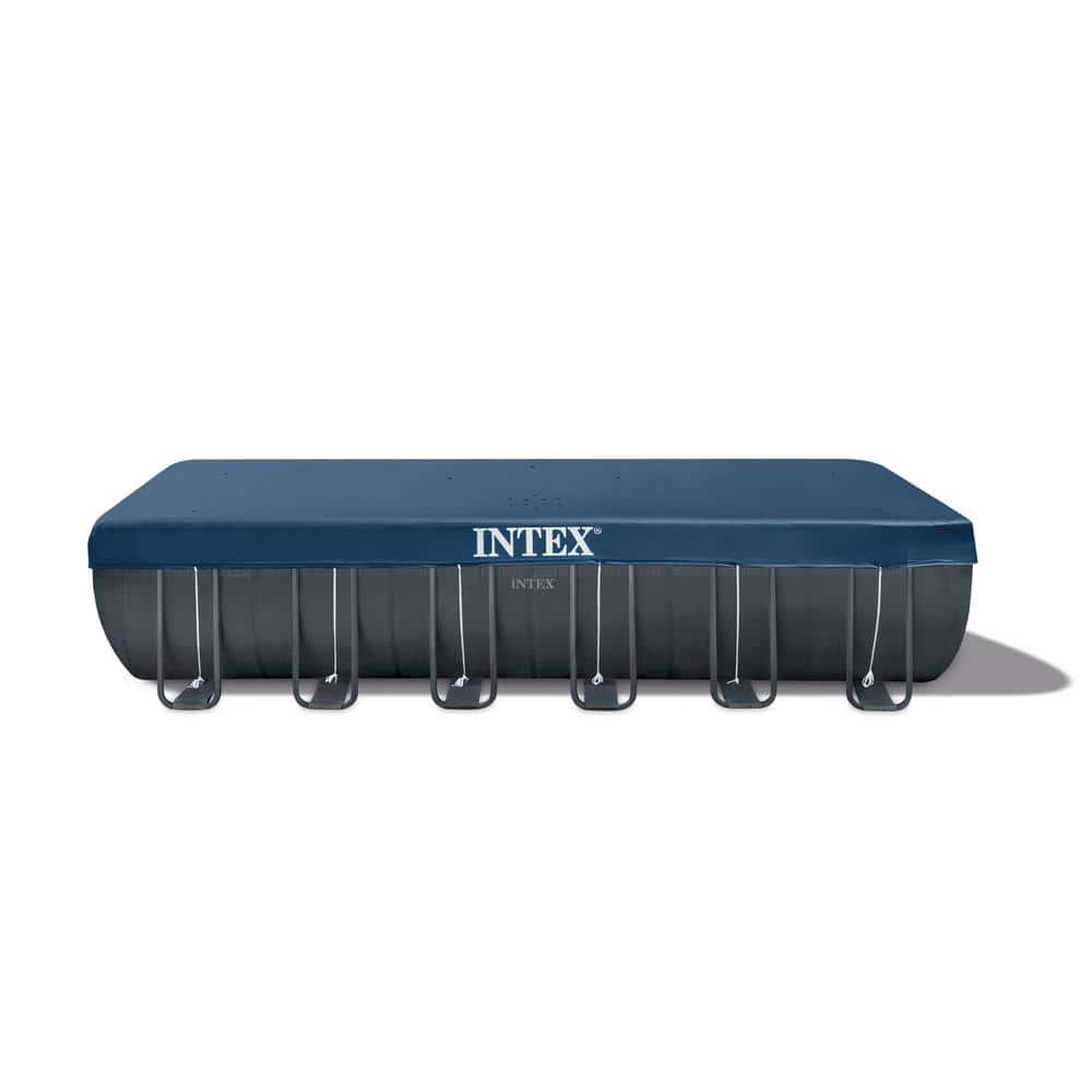 Intex 24 ft. x 12 ft. x 52 in. Ultra XTR Rectangular Pool, Filter, Vacuum, and Skimmer 26363EH + 28001E + 28000E