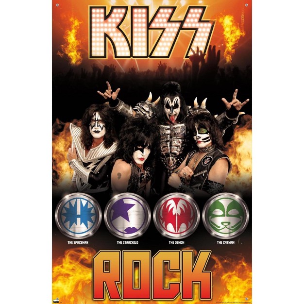 Trends International Kiss Rock Unframed Wall Poster Prints