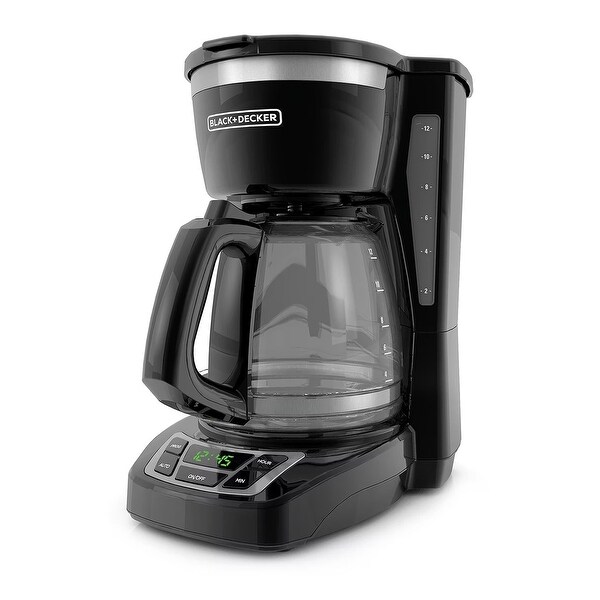 12 Cup Programmable Coffee Maker in Black