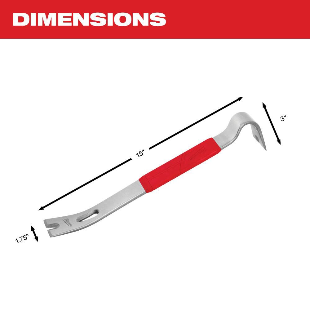 Milwaukee 15" Pry Bar with SHOCKSHIELD Grip 48-22-9035 from Milwaukee