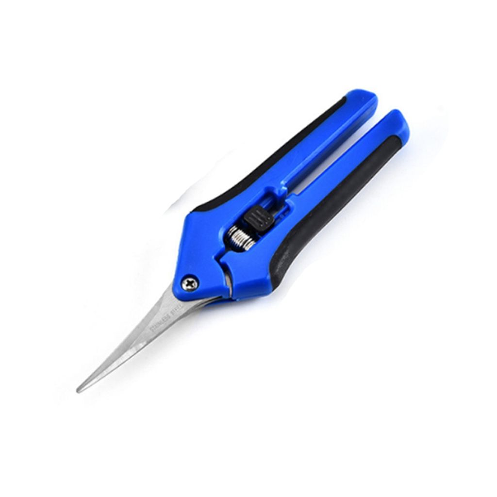 with Safe Lock 1 pcs Comfortable Grip PP Handle Straight Head Sharp Pruning Tools Pruning Shears Garden Supplies Branch Shears BLUE