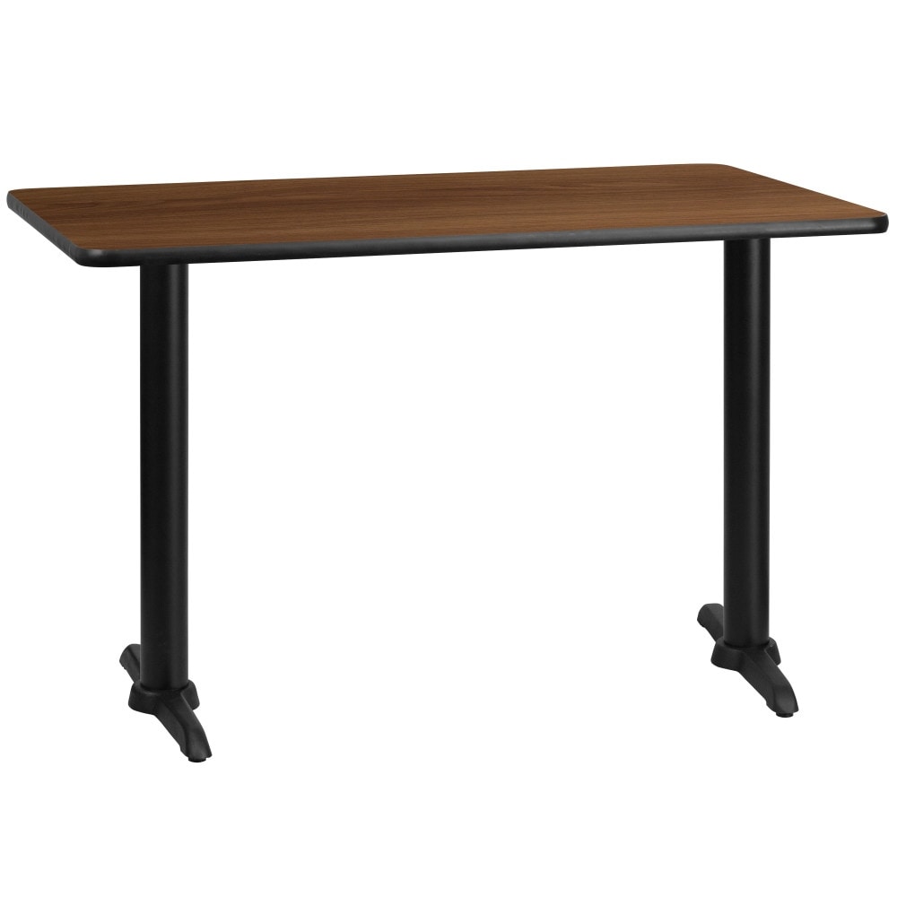 30'' x 48'' Rectangular Laminate Table Top with 5'' x 22'' Table Height Bases   30\