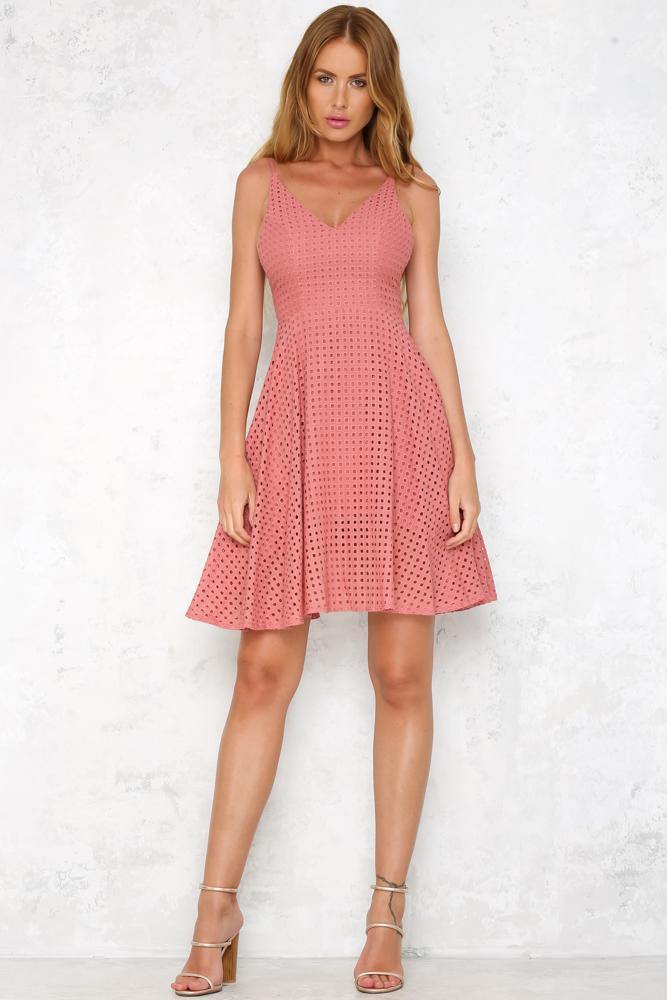 Kisses From Rome Dress Dark Blush