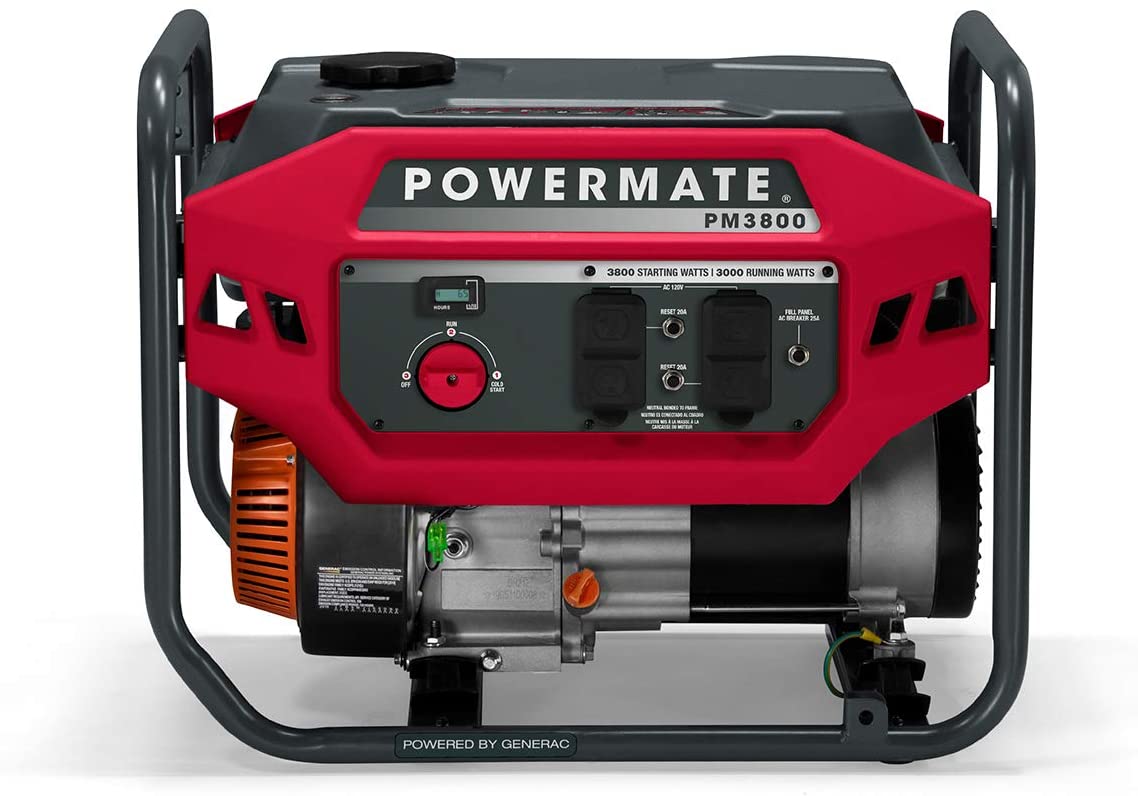 Powermate PM3800 49ST/CSA P0081100 Gas Generator 3800 Watt 49 ST， Red， Black