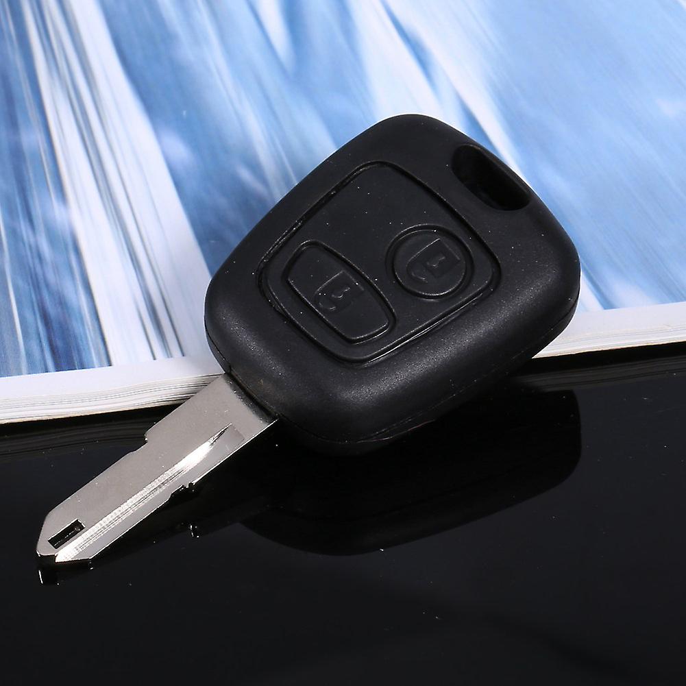 2 Buttons Uncut Blank Blade Remote Auto Car Key Fob Shell Case Replacement For Peugeot 206