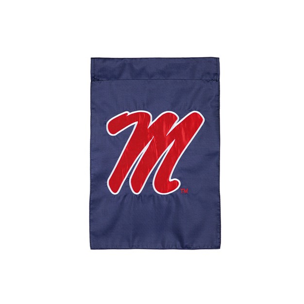 Evergreen University Of Mississippi Garden Applique Flag 12 5 X 18 Inches Outdoor Sports Decor For Homes And Gardens