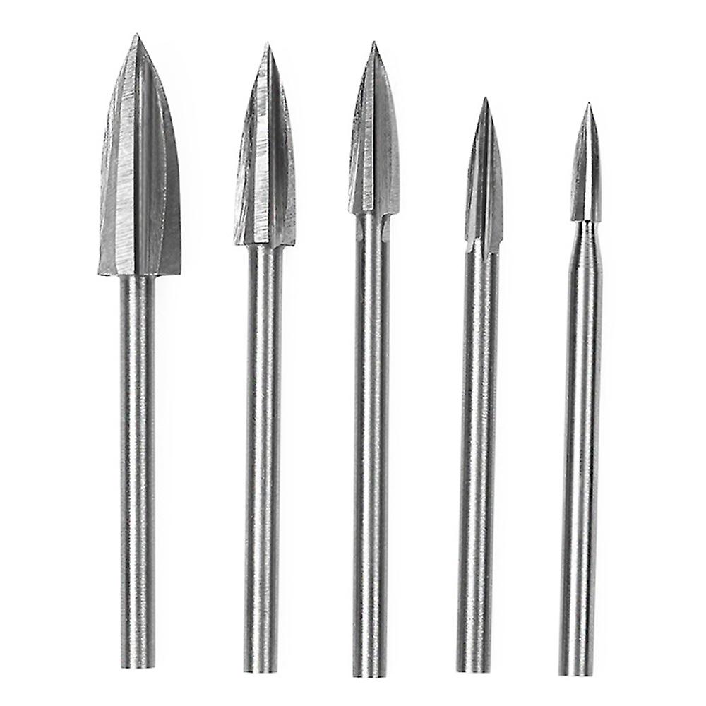 5 Pcs Woodworking Carving Tool Wood Carving Drill Bit Drilling Engraving Tools No.232314