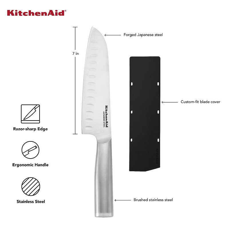 KitchenAid Gourmet 7-in. Santoku Knife with Blade Cover