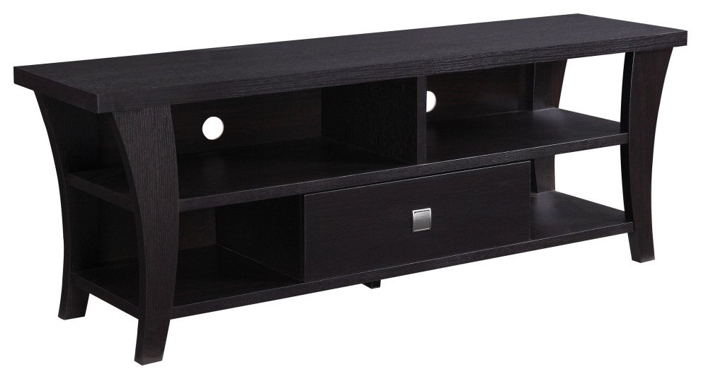 Anita 1 drawer TV Console Cappuccino   Modern   Entertainment Centers And Tv Stands   by Modon  Houzz