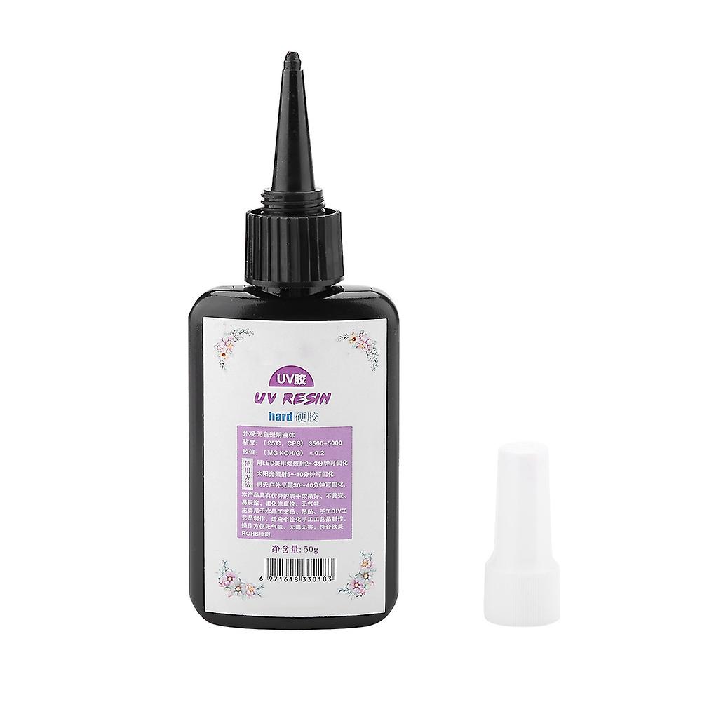 Diy Crystal Transparant Uv Quick Drying Glue Hard Curing Resin Gel 50g