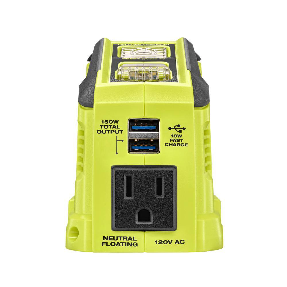 RYOBI 150-Watt Push Start Power Source and Charger for ONE+ 18-Volt Battery with 2.0 Ah Battery RYi150C