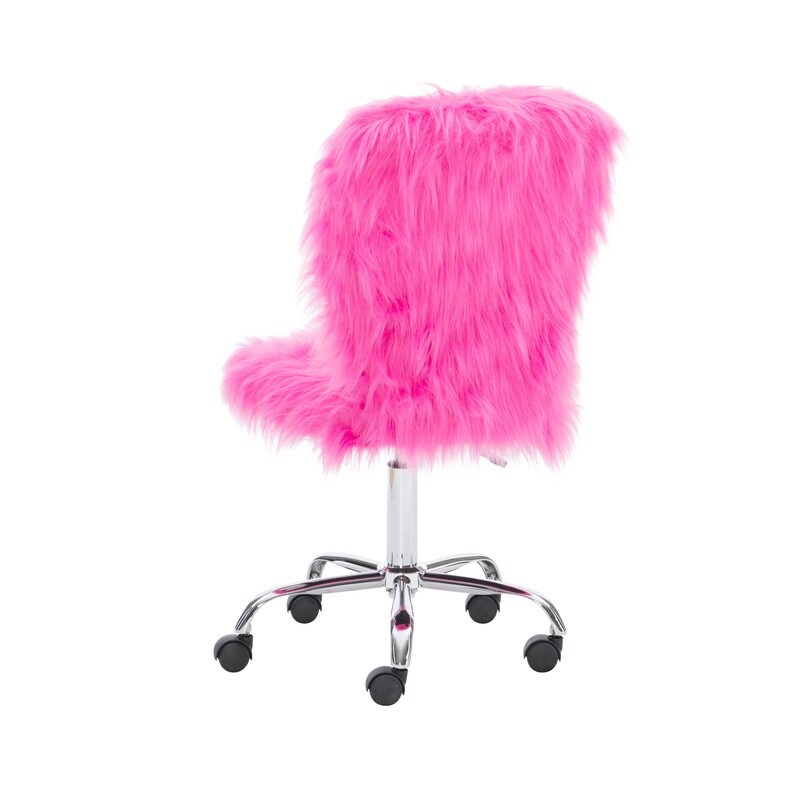 Clara Faux Fur Armless Office Chair