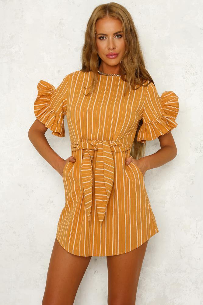 Grand Luxury Dress Mustard