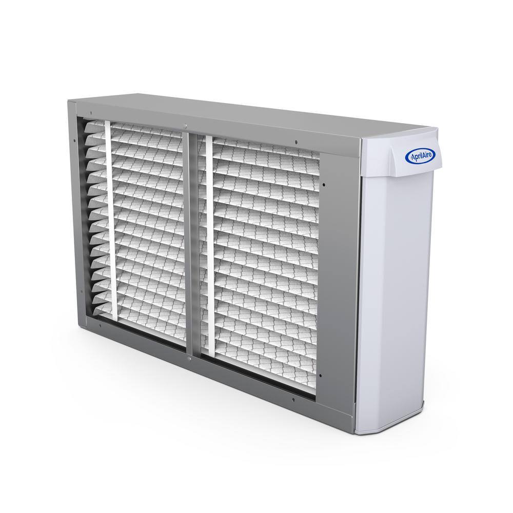 AprilAire 1410 Series 2000 sq. ft. Electrostatic MERV 11 Whole-House Air Purifier in Gray with 16 in. x 25 in. Nominal Filter 1410