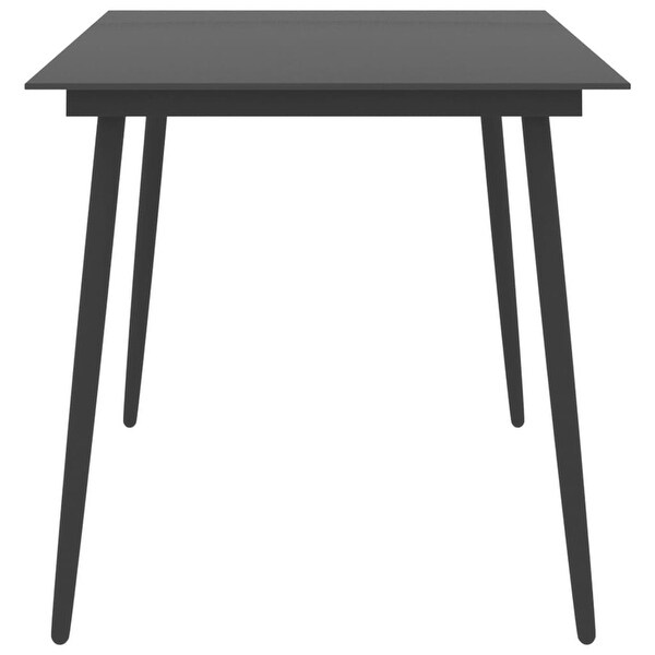 vidaXL Patio Dining Table Black 59.1