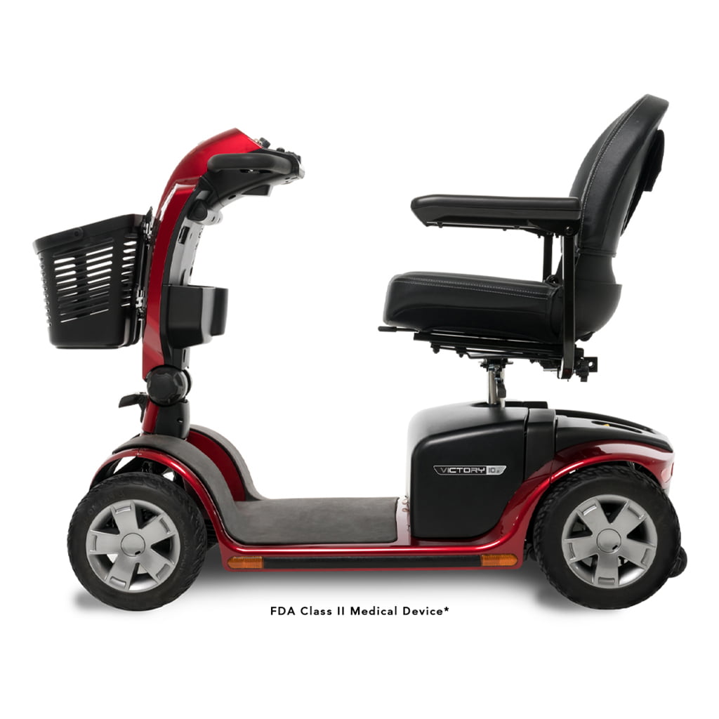 Pride Mobility Victory 10.2 4-Wheel Scooter Red 400 lbs. Weight Capacity with Available Extended Warranty