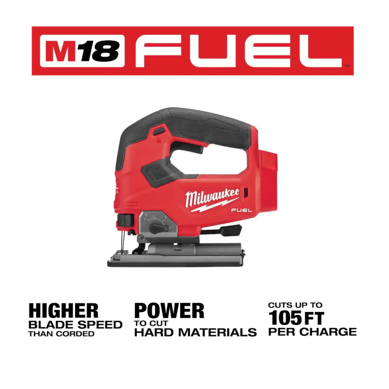 Milwaukee M18 Fuel 18-Volt Lithium-Ion Brushless Cordless Jig Saw， Tool-Only (2737-20)