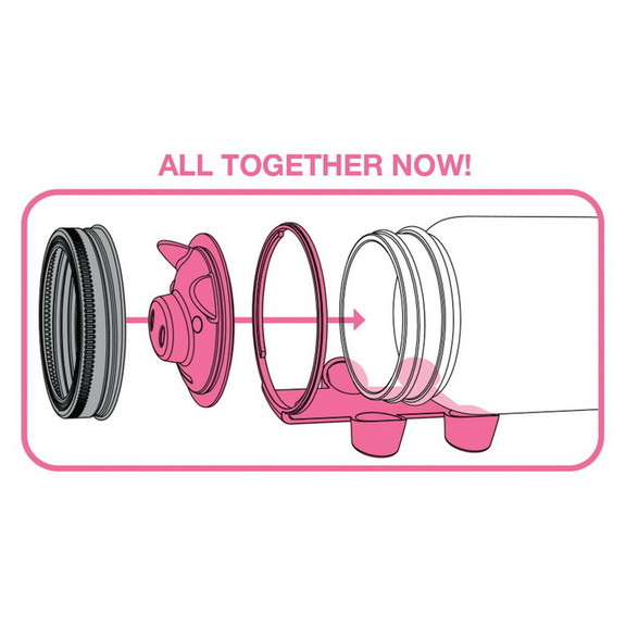 Jarware 82600 Pink Piggy Bank Lid