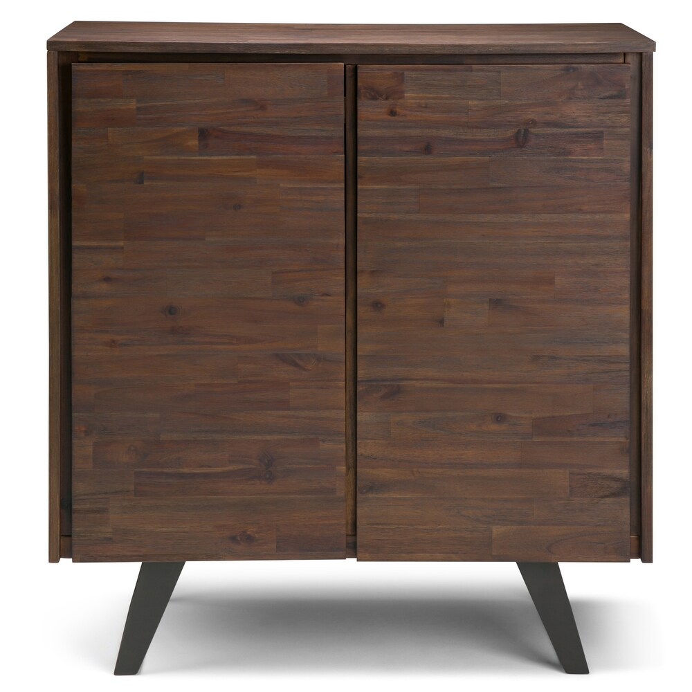 WYNDENHALL Mitchell SOLID WOOD and Metal 39 inch Wide Modern Industrial Medium Storage Cabinet   39\