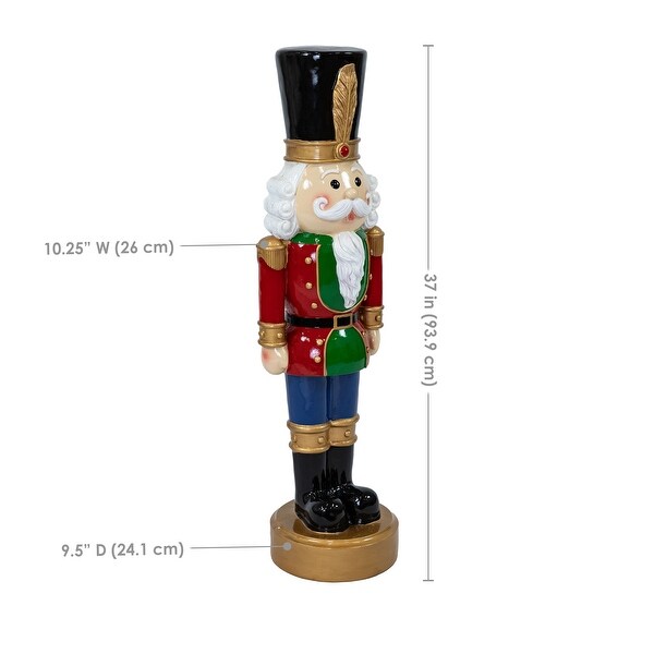 Sunnydaze Tommy the Toy Soldier Christmas Nutcracker Statue