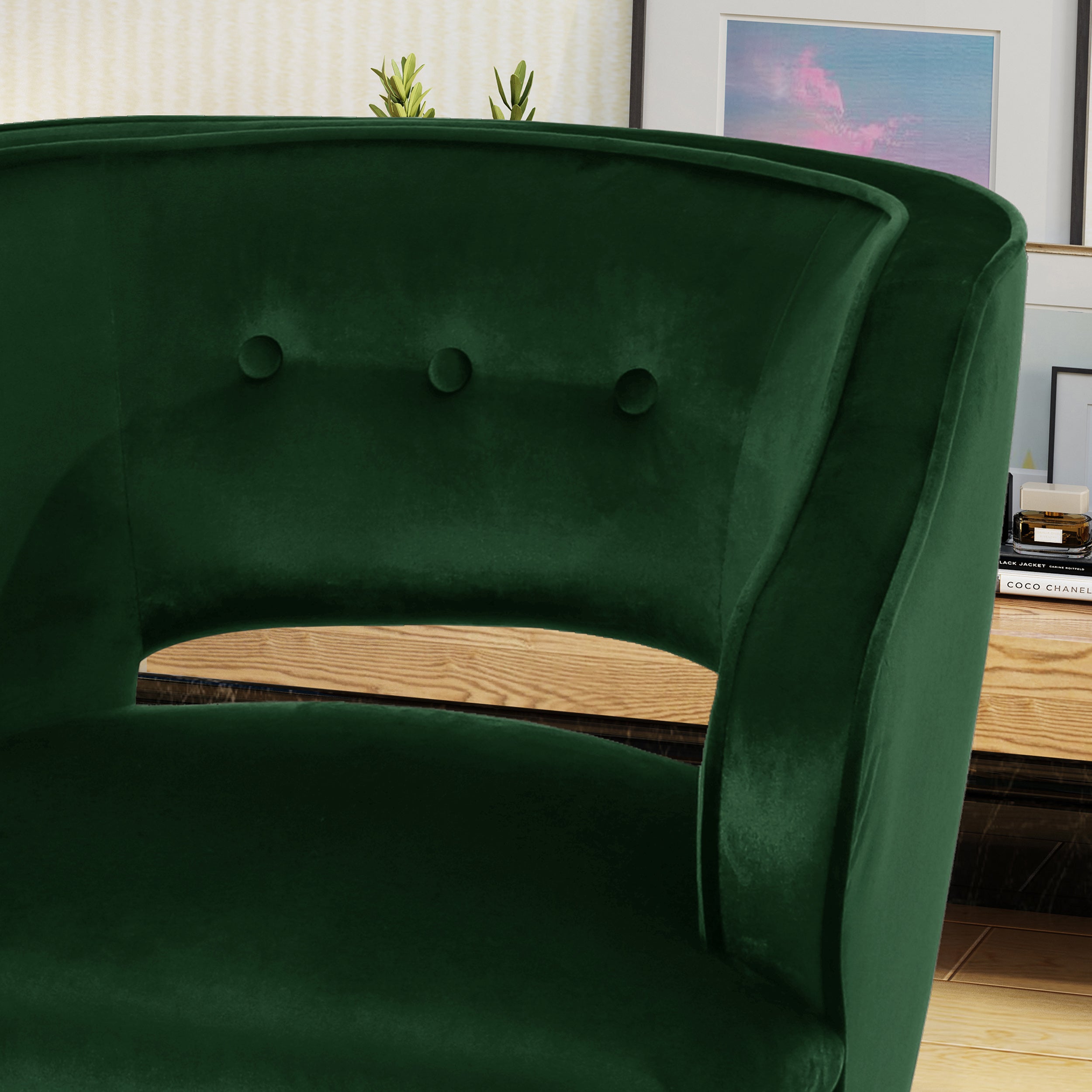 Michaela Mid Century Modern Velvet Accent Chair