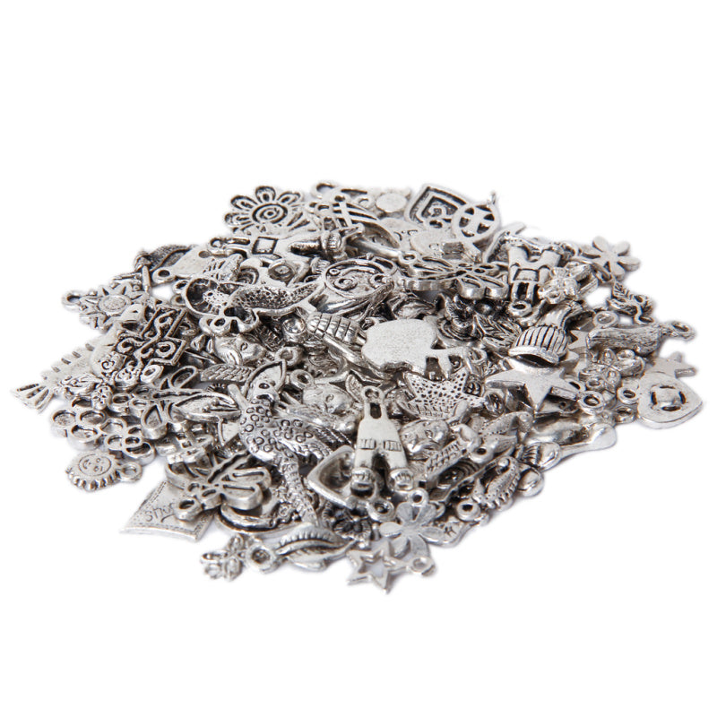 Lot 100pcs Antique Tibetan Silver Charms Pendants DIY Jewelry Craft Findings