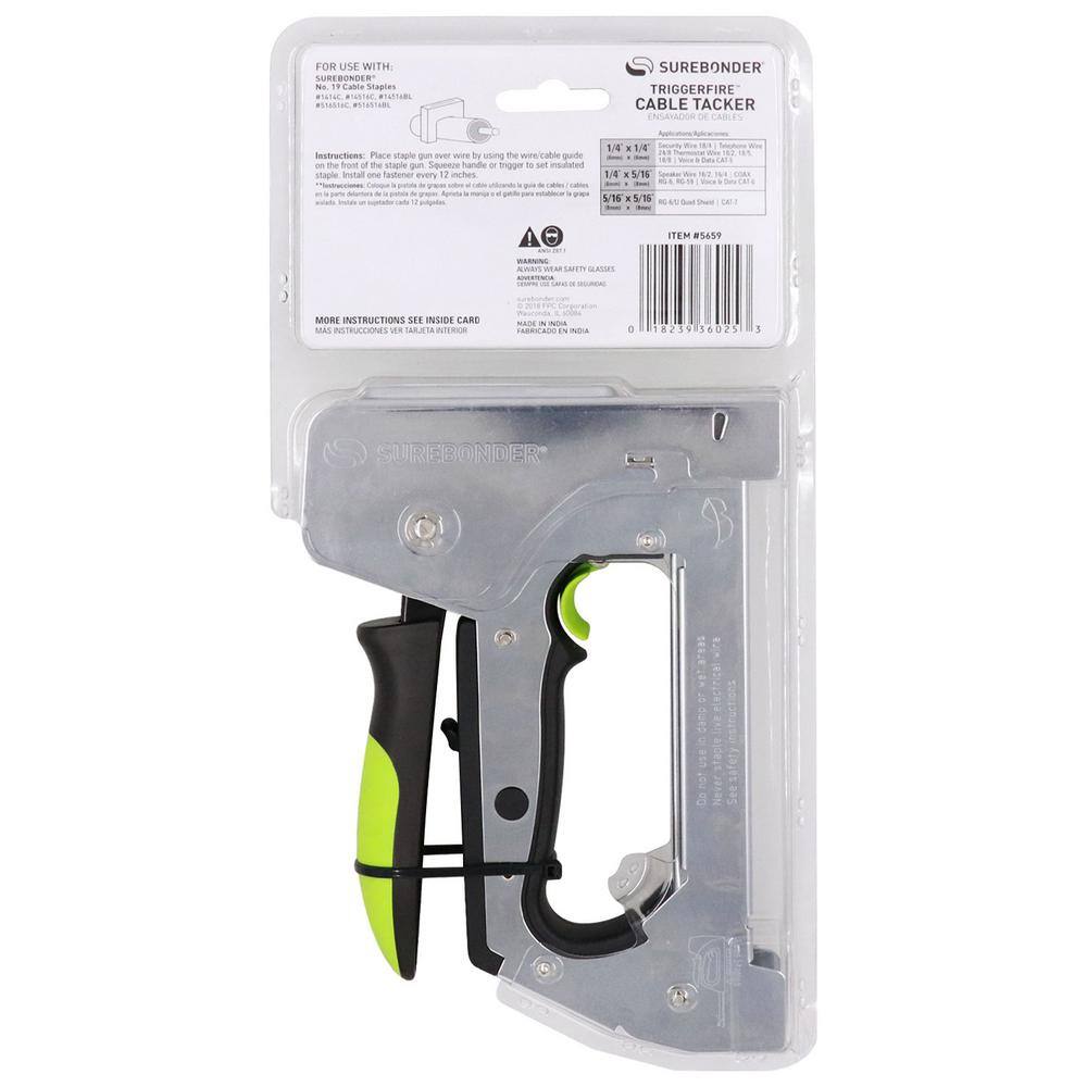 Surebonder Heavy-Duty Triggerfire Cable Tacker Gun 5659