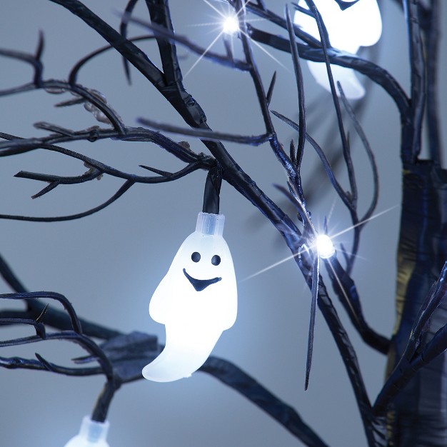 Collections Etc Led Lighted Halloween Ghost Tabletop Tree Decoration 4 X 4 X 1 10