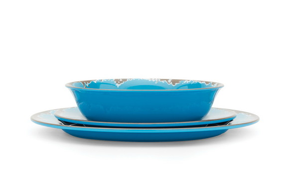 FOX RUN 48785 Melamine Dinnerware Set Blue