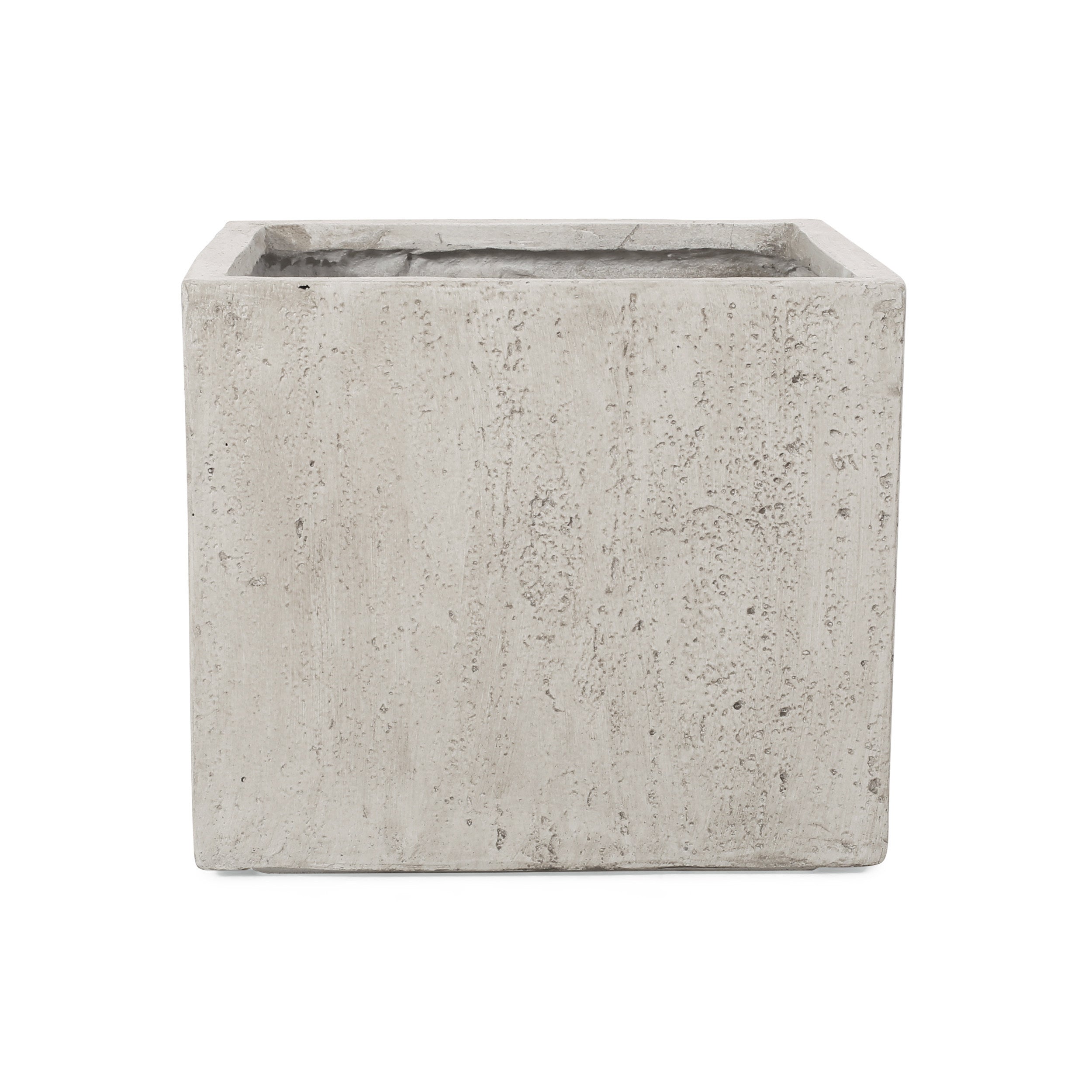 Fardeen Outdoor Modern Cast Stone Square Planter