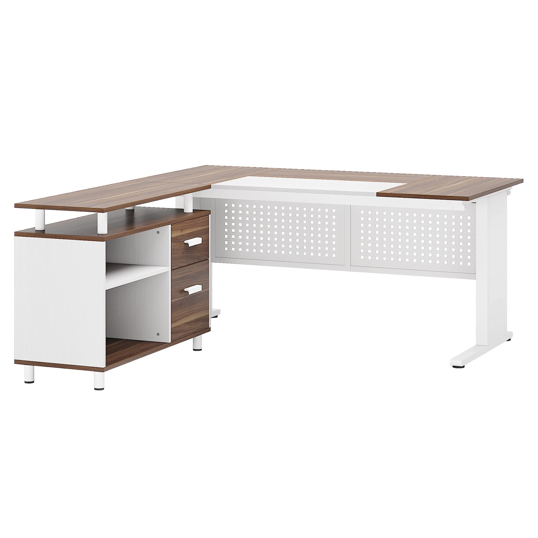 Industrial L-Shaped Desk, 63