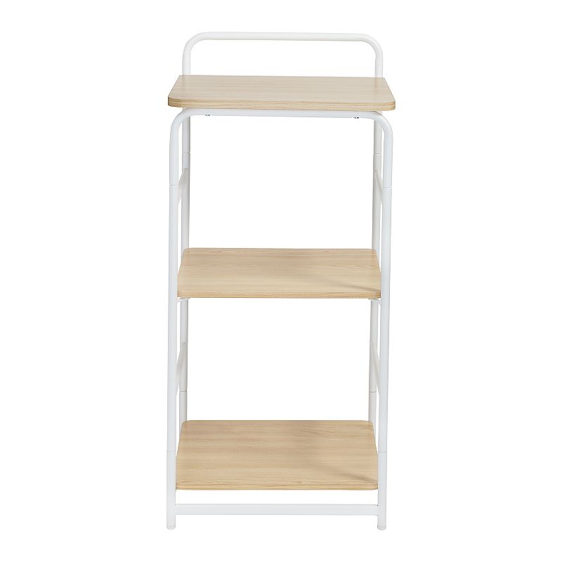 Honey-Can-Do 3-Tier Wood and Metal Small Shelf