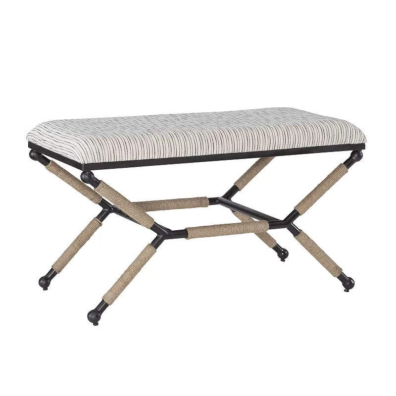 Linon Ashburn Campaign Accent Bench